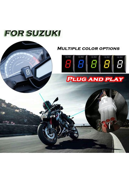 Kırmızı Ayraç Suzukı Gsf GSF650 Bandit Dl 650 Vstrom Gsxr 600 Gsx-R 750 GSX-R750 Sv V650 Motosiklet Vites Ekranı (Yurt Dışından)