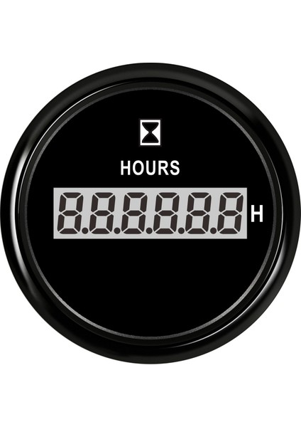Bn 0-99999.9 Deniz Tekne Otomobil Yat Araba Dijital Saat Göstergeli LCD Ekran Saat Sayacı .9h Su Geçirmez Saat Ölçer (Yurt Dışından)