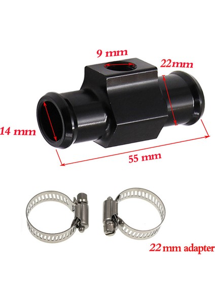 22MM Adaptör Yamaha Nmax Tmax Xmax Motosiklet Su Sıcaklık 0~120 Derece Ekranlı Yuvarlak Su Sıcaklık Sensörü Adaptör Seti (Yurt Dışından)