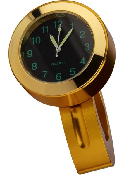 Altın Evrensel Motosiklet Saat Motosiklet Direksiyon Saati Su Geçirmez Şok Geçirmez Tokalı Montaj Alüminyum Saat Moto Siyah Aksesuarlar (Yurt Dışından)