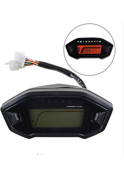 Metre Braket Evrensel Motosiklet LCD Dijital Rpm Hız Arka Aydınlatma Motor Araç Sayaç Km Sayacı 7 Renk Ayarlı (Yurt Dışından)