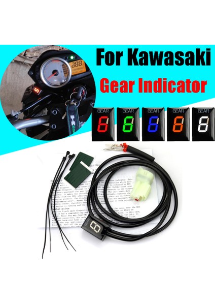 Kırmızı Stil Kawasaki ER6N Er-6n Er-6f ER6F Versy KLE650 Ninja 250R 300 Ninja R Motosiklet Vites Meter (Yurt Dışından)
