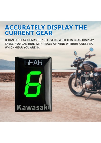 Kırmızı Stil Kawasaki ER6N Er-6n Er-6f ER6F Versy KLE650 Ninja 250R 300 Ninja R Motosiklet Vites Meter (Yurt Dışından)