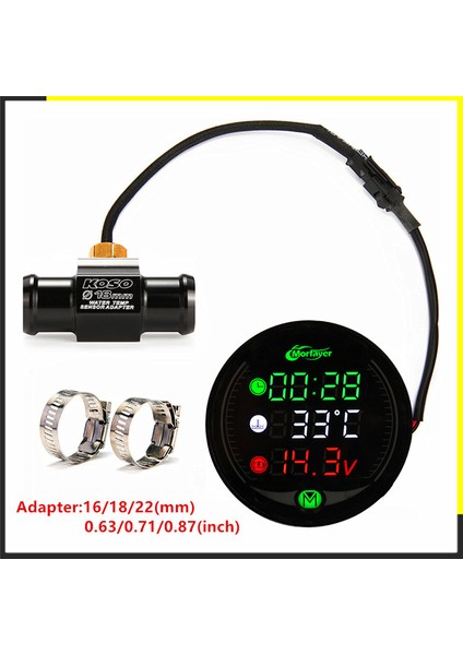16MM Nmax Pcx Xmax Xj6 CB650F Aerox Su Sıcaklık Saat Sayacı Motor Saatleri - Motosiklet Elektroniği (Yurt Dışından)