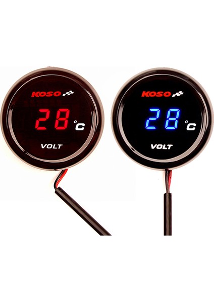 Mavi Stil Yamaha Nmax Tmax Xmax MT07 MT09 R15 Yuvarlak Su Sıcaklık Termometre Dijital Motosiklet Su Geçirmez Sıcaklık Ölçer (Yurt Dışından)