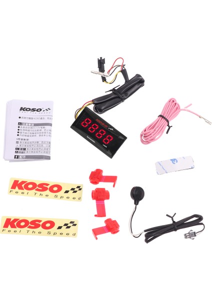 Kırmızı Stil Dijital Kare Mini Rpm Tacho Saat Metre LCD Ekran Motor Takometre Yarış Motosikleti Bmw Yamaha Kawasakı (Yurt Dışından)