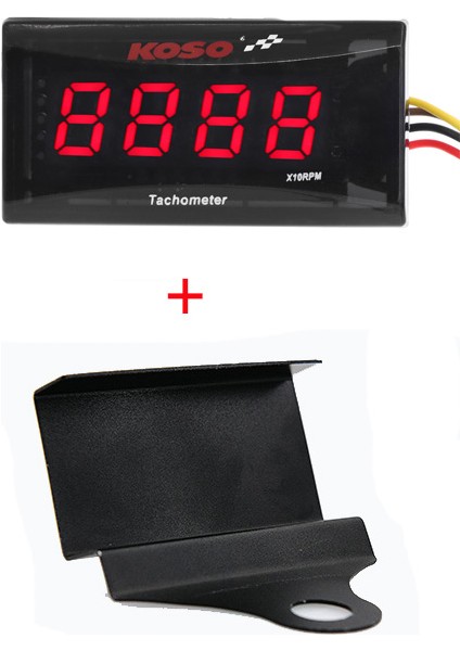 Kırmızı Stil Dijital Kare Mini Rpm Tacho Saat Metre LCD Ekran Motor Takometre Yarış Motosikleti Bmw Yamaha Kawasakı (Yurt Dışından) fırsatları