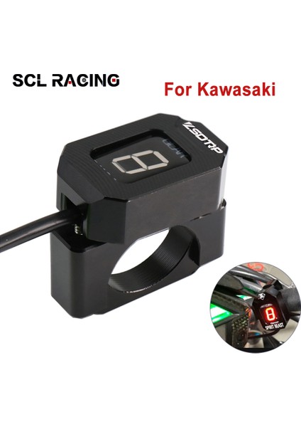 Braket Kawasaki Z300 ER6N Ninja 300 Z1000 Z800 Z750 Scl Yarış Motosikleti Dijital Vites LED Ekran Shift Seviye Sensörü (Yurt Dışından)