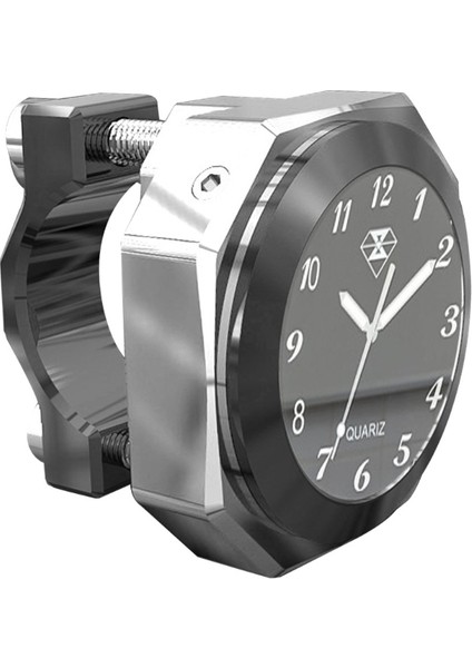 1-Bks Evrensel Alüminyum Alaşımı Motosiklet Luminöz Direksiyon Montaj Saat Termometre (Yurt Dışından)