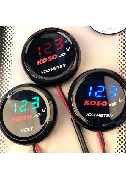 Yeşil Stil Yamaha Xmax Nmax Y15 Zr LC135 Motosiklet Voltmetre Voltmetre Gerilim Evrensel Yuvarlak Mini LED Dijital (Yurt Dışından) fiyatları