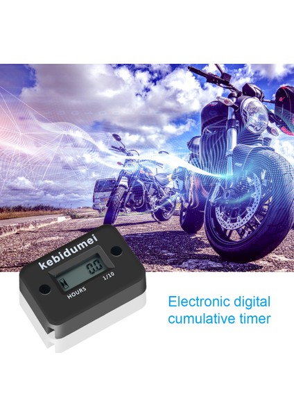 Mavi Stil Su Geçirmez Dijital Saat Sayacı LCD Ekran Taşınabilir Motor Saat Sayacı Motosiklettekne Motorları Karşı Sayacı Saat Sayacı (Yurt Dışından) fırsatları