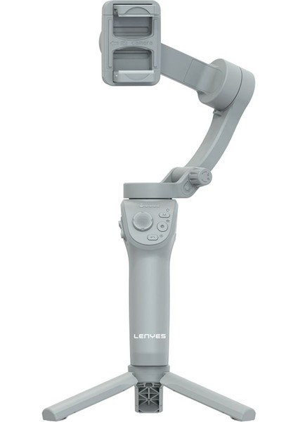 LPH105 Taşınabilir M01 3 Eksenli El Tipi Aparatlı Gimbal Stabilizatör Gri