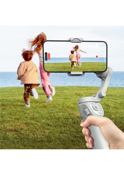 LPH105 Taşınabilir M01 3 Eksenli El Tipi Aparatlı Gimbal Stabilizatör Gri