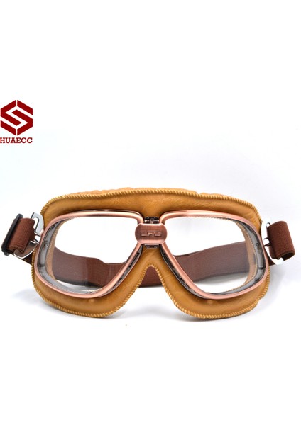 Sarı Lens Motosiklet Vintage Eski Okul Retro Ler Spor Yarış Off Road Pilot Bisiklet Göz Koruma (Yurt Dışından) fiyatları