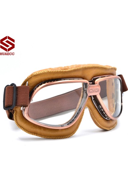 Sarı Lens Motosiklet Vintage Eski Okul Retro Ler Spor Yarış Off Road Pilot Bisiklet Göz Koruma (Yurt Dışından) modelleri