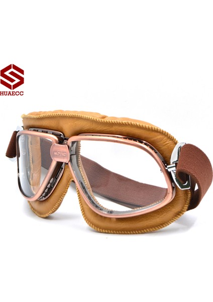 Sarı Lens Motosiklet Vintage Eski Okul Retro Ler Spor Yarış Off Road Pilot Bisiklet Göz Koruma (Yurt Dışından) indirimleri