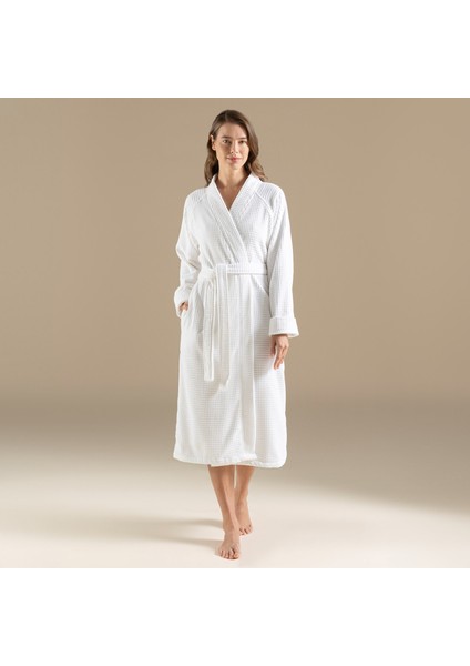 Lukas Kadife Bornoz Beyaz
