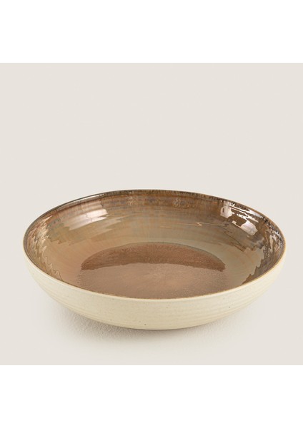 Breab Çukur Tabak 22 cm Kahve