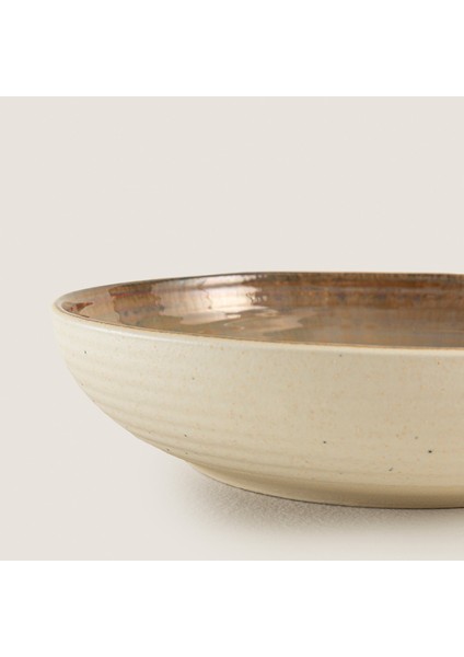 Breab Çukur Tabak 22 cm Kahve