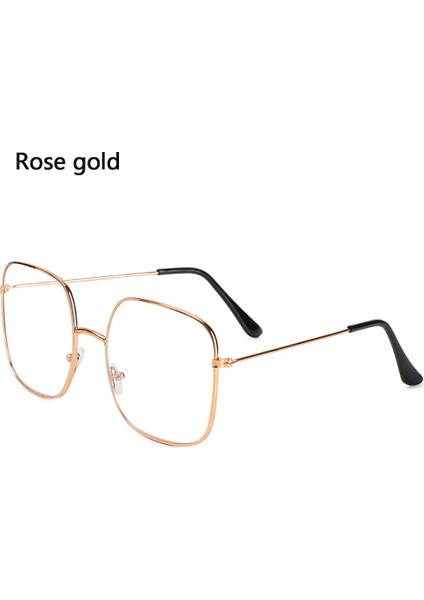 Gül Altın3 1 Pc Retro Metal Mavi Işık Korumalı Vintage Hafif Yuvarlak Çerçeve Göz Koruma Ultra Hafif (Yurt Dışından)