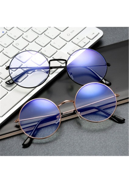 Gül Altın3 1 Pc Retro Metal Mavi Işık Korumalı Vintage Hafif Yuvarlak Çerçeve Göz Koruma Ultra Hafif (Yurt Dışından) fırsatları