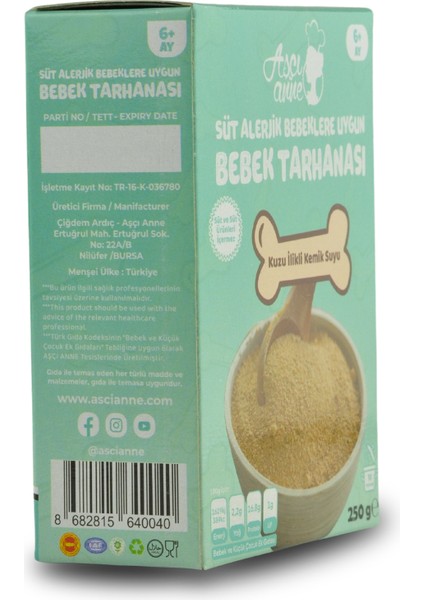 Süt Alerjik Bebek Tarhanası 250G