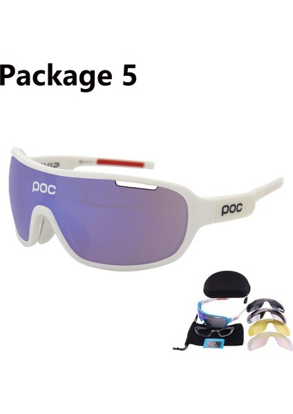 C5 Poc 5 Lens Set Polarize Bisiklet Spor Leri Dağ Yol Bisikleti Mtb Bisiklet Rüzgar Kum Leri (Yurt Dışından)