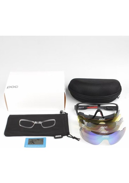 C5 Poc 5 Lens Set Polarize Bisiklet Spor Leri Dağ Yol Bisikleti Mtb Bisiklet Rüzgar Kum Leri (Yurt Dışından)