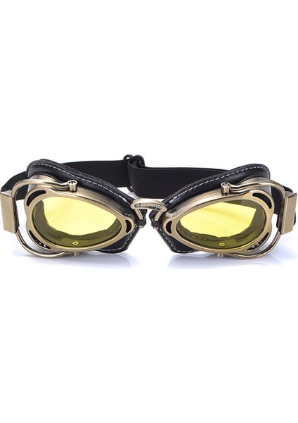 Bronz Sarı Stil Bjmoto Ool Mtb Bisikletçi Gözlüğü Motosiklet Gözlüğü, Scooter Moto Aviator Vintage Motokros Gözlüğü (Yurt Dışından)