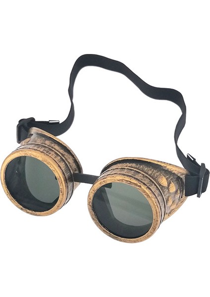 Pirinç Heavy Metal Steampunk Motosiklet Gözlüğü Gotik Tarz Sürücü Gözlüğü Koruyucu Ler Cosplay Cadılar Bayramı Süslemeleri (Yurt Dışından)
