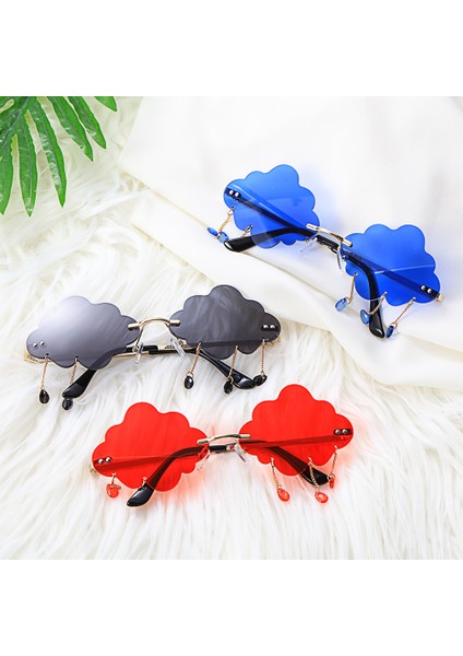 Altın-Koyu Gri 1 Pc UV400 Araba Motosiklet Moda Vintage Kenarsız Retro Bulutlar Püskül Steampunk Disco Leri (Yurt Dışından) indirimleri