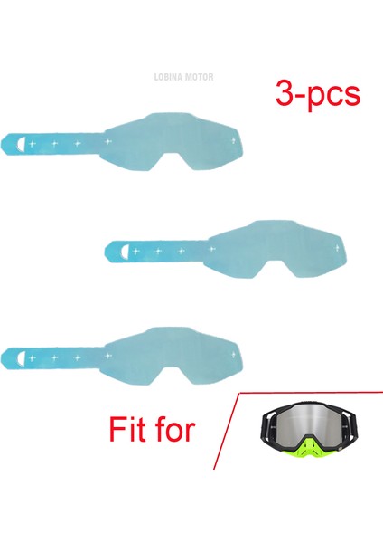 3'lü Stil Motokros Gözlüğü Yırtılma Koruyucu Lastik Film Kum Geçirmez Su Geçirmez 1 Lot Uygun Yeni (Yurt Dışından)
