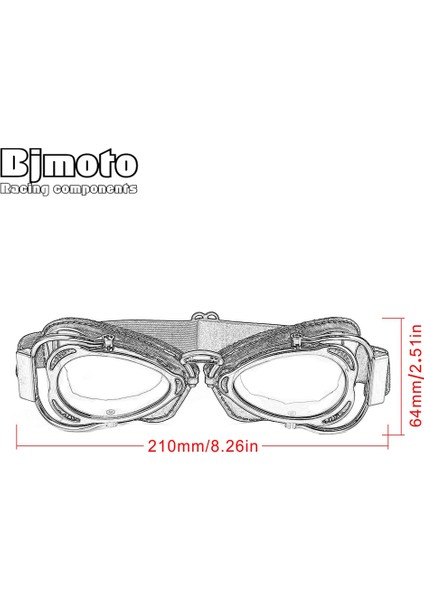 Bronz Şeffaf Stil Bjmoto Ool Mtb Bisikletçi Gözlüğü Motosiklet Gözlüğü, Scooter Moto Aviator Vintage Motokros Gözlüğü (Yurt Dışından) modelleri