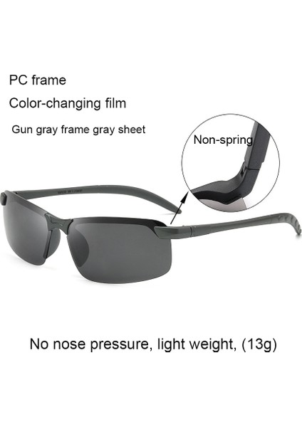08 Siyah Stil Foto Kromatik Kamaleon Polarize Sürüş Değişen Renk Gündüz Gece Görüş Sürücü Gözlüğü (Yurt Dışından) fırsatları