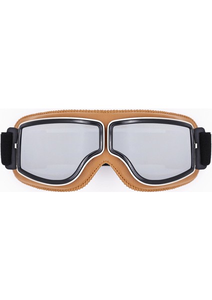 No.9 Deri Vintage Motosiklet Gözlüğü Retro Jet Kasklı Motosiklet Aksesuarları (Yurt Dışından)