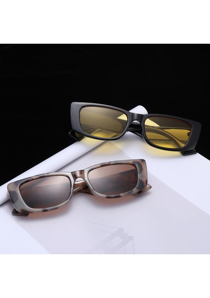 C6 Küçük Dikdörtgen Moda Renkli Kare Retro UV400 Plaj Gözlüğü (Yurt Dışından) indirimleri