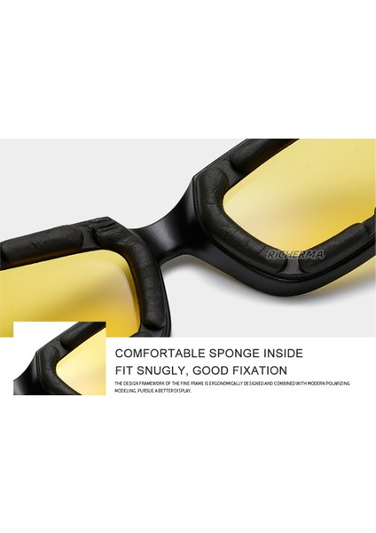 Sarı Sarı Lensler Açık Hava Spor Bisiklet Gözlüğü Anti-Parlama Motokros Gözlüğü Göz Koruma Bisiklet Aksesuarları (Yurt Dışından) fiyatları