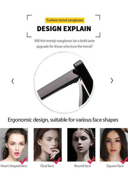 No.3 Anti Uv Kedi Gözü Moda Güneş Kremi Kişilik Keskin Açılı Motosiklet Gözlüğü (Yurt Dışından) fiyatları