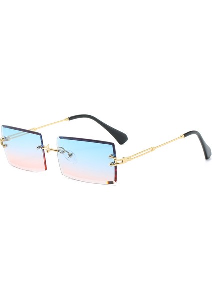 G 2020 Retro Tasarımcı Çerçevesiz Gradient Kesme Lens Sürücü (Yurt Dışından)