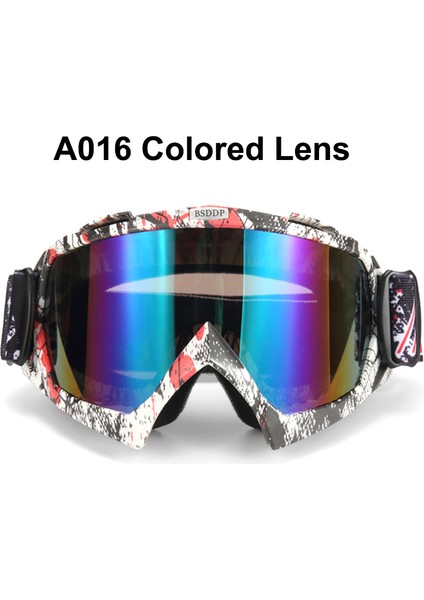 A016 Renkli Lens Motokros Gözlüğü Bisiklet Mx Off-Road Snowboard Oculos Gafas Motosiklet Kask Gözlüğü Şeffaf (Yurt Dışından)