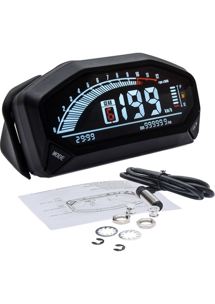 Sensör Evrensel LED LCD Hız Dijital Aydınlatma Su Geçirmez Kilometre Sayacı Tekerlekli Hız Için Motosiklet Silindirleri Yg (Yurt Dışından)