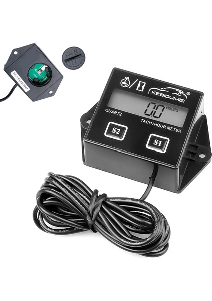 Araç Su Geçirmez Dijital Motor Zamanlayıcı Saat Metre Tachometre Gösterge Motor LCD Ekranı Moto Deniz Bot Motoru 4 Stroke Motor (Yurt Dışından)