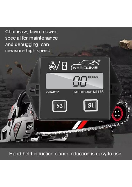 Araç Su Geçirmez Dijital Motor Zamanlayıcı Saat Metre Tachometre Gösterge Motor LCD Ekranı Moto Deniz Bot Motoru 4 Stroke Motor (Yurt Dışından)