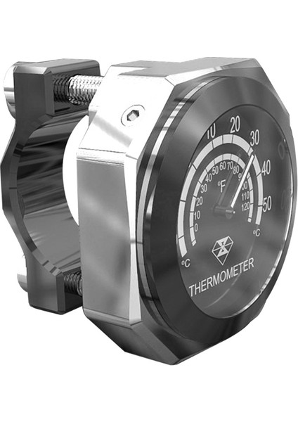 2-Bks Evrensel Alüminyum Alaşımı Motosiklet Luminöz Direksiyon Montaj Saat Termometre (Yurt Dışından)