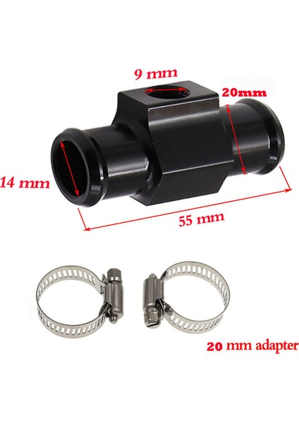 20 mm Adaptör Yamaha Nmax Tmax Xmax Motosiklet Su Sıcaklık 0~120 Derece Ekranlı Yuvarlak Su Sıcaklık Sensörü Adaptör Seti (Yurt Dışından)