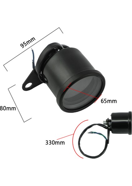 Bronz Evrensel Motosiklet Dijital Hız Retro LCD Kilometre Sayacı Yağ Seviye Cafe Racer Devir Gösterge Scooter Atv Metre (Yurt Dışından)