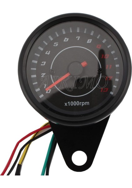 Siyah Stil LED Arka Işık Motosiklet Devir Sayacı Metre Tachometre Gösterge Devir Sayacı Rpm (Yurt Dışından)