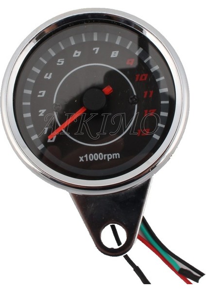 Siyah Stil LED Arka Işık Motosiklet Devir Sayacı Metre Tachometre Gösterge Devir Sayacı Rpm (Yurt Dışından)