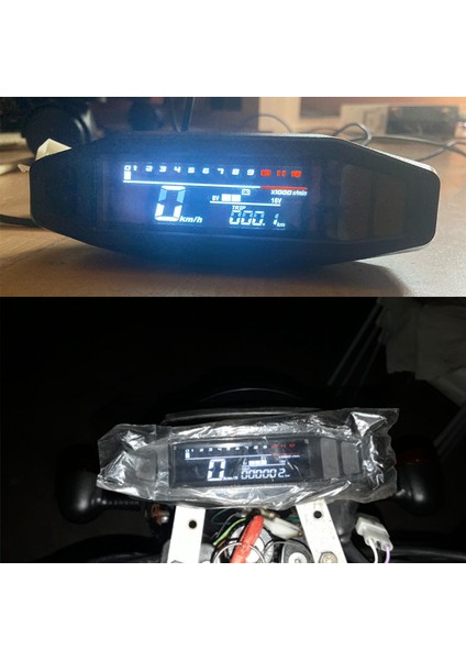 Sensör Evrensel Rpm Motosiklet Gösterge Hızölçer LCD Dijital Gösterge Elektrikli Enjeksiyon Karbüratör Enstrümanı Rus KR200 (Yurt Dışından) fırsatları