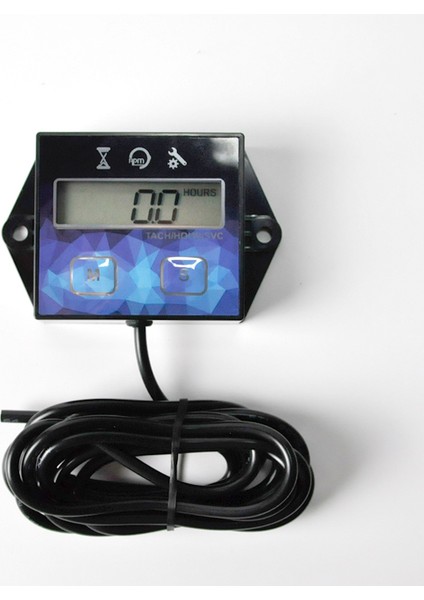 Siyah Stil Dijital Motor Takometre Saat Metre Yağ Değişim Izleyici Endüktif Saat Metre Bot Çim Biçme Makinesi Motosiklet Dıştan Takma HM011F (Yurt Dışından)